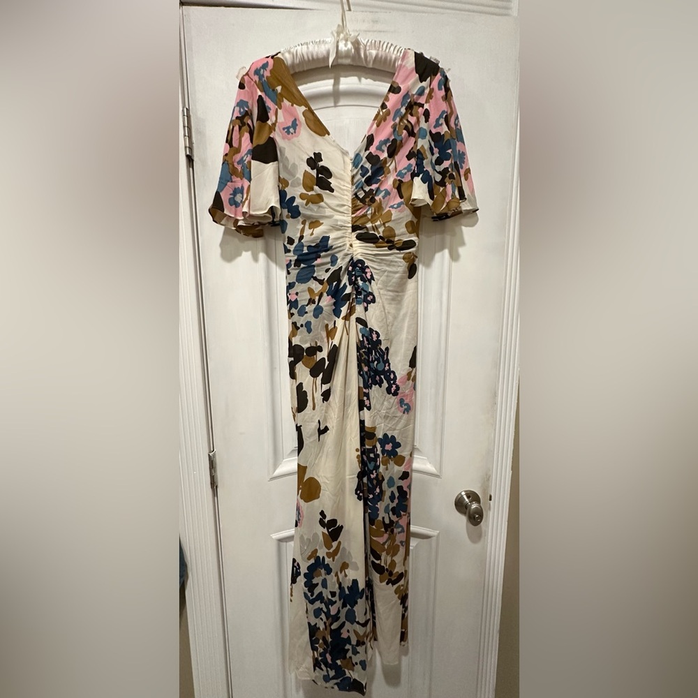 Banana Republic Stretch Crepe Flutter Sleeve Dress- $100